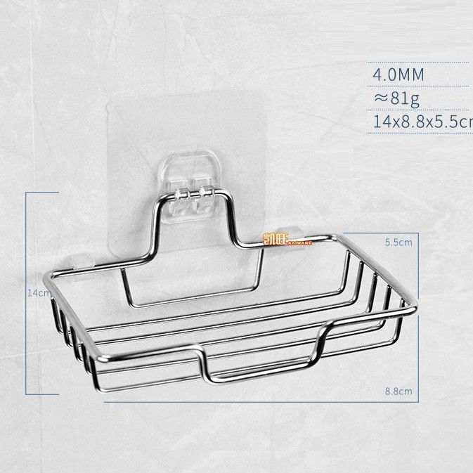 Khay Để Xà Bông Dán Tường Bằng Nhựa ABS 2 Lớp Thoát Nước Thông Minh