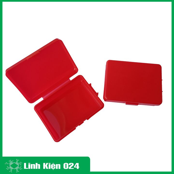 Hộp nhựa đỏ kích thước 6.8x5x2.5cm đựng đồ lưu trữ tiện dụng
