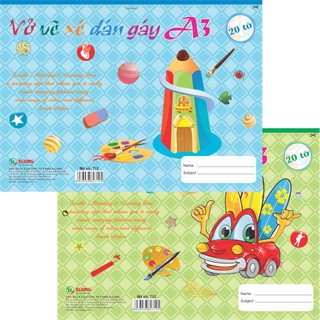 [sỉ ib] Vở vẽ xé Klong A3 - 20 tờ, MS 712