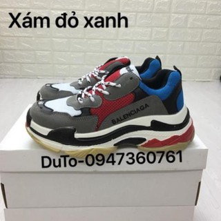 𝐑Ẻ Tết [SẴN HÀNG-TẶNG HỘP] Giày thể thao triple S XÁM ĐỎ XANH size 36->44 NAM NỮ COUPLE ☑ Chuẩn . ` < !