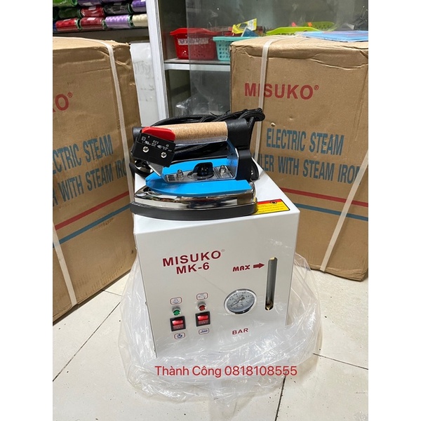 Bộ Nồi Hơi và Bàn là Misuko 3kw. Nồi hơi mini hàng chính hãng misuko hơi nước ra khoẻ nhanh, bàn là dễ dùng