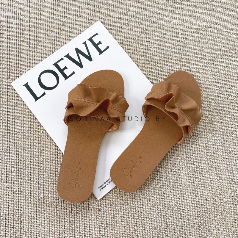 Dép nữ quai ngang bèo nhún siêu đẹp siêu hot đi chơi đi học đi biển đi trong nhà