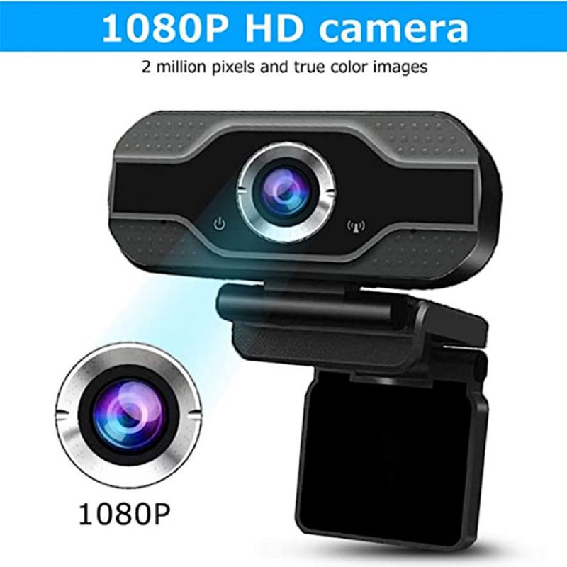 Webcam Mini USB 1080P Xoay Được Có Kẹp Gắn Máy Tính Laptop Tiện Dụng