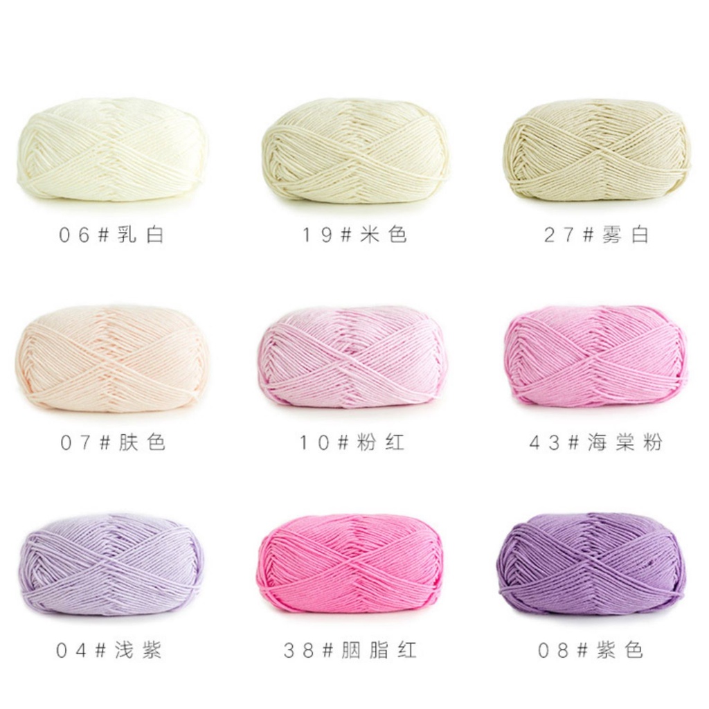Len Susan Family 4 len cotton cuộn len sợi đan móc màu cực xinh chất đẹp