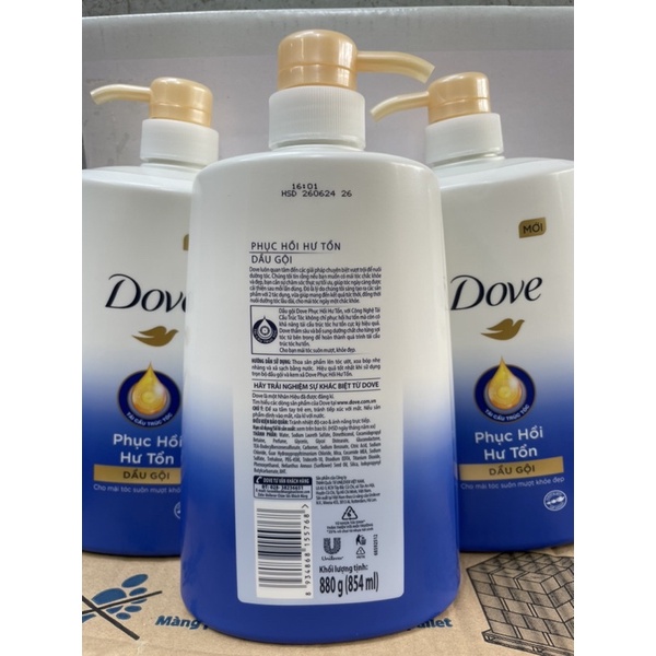 Dầu gội Dove phục hồi hư tổn 880g