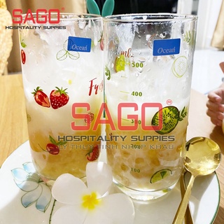 Ly Thủy Tinh Ocean Chia Vạch Top Drink 625 ml , Nhập khẩu Thái Lan