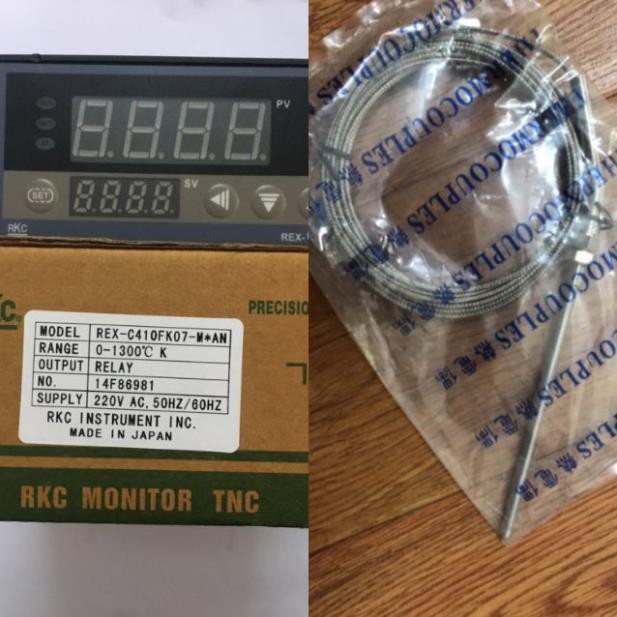 COMBO ĐẦU DÒ + BỘ ĐIỀU KHIỂN NHIỆT ĐỘ (ĐỒNG HỒ NHIỆT ĐỘ) BỘ ĐIỀU KHIỂN NHIỆT RKC C100 C400 C410 C700 C900 RELAY SSR
