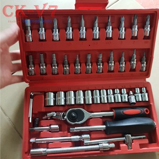 BỘ DỤNG CỤ ĐA NĂNG MỞ BU LÔNG ỐC VÍT ĐA NĂNG 46 CHI TIẾT