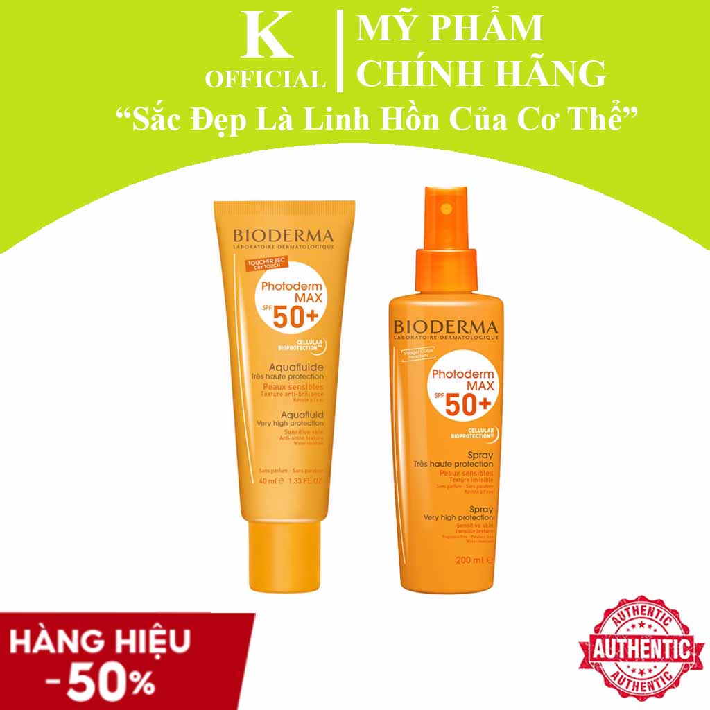 Kem Chống Nắng Bioderma Photoderm MAX Aquafluide SPF 50+ 40ml Giảm bóng nhờn