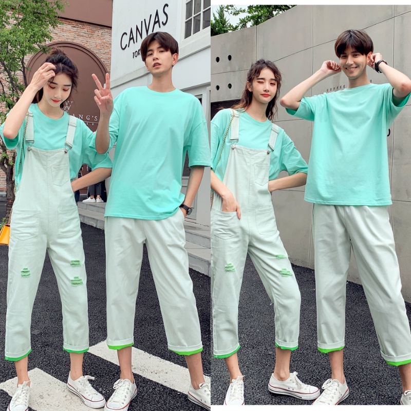 Áo Thun Quảng Châu Xanh Ngọc 100% Cotton Cao Cấp Form Rộng Unisex Nam Nữ