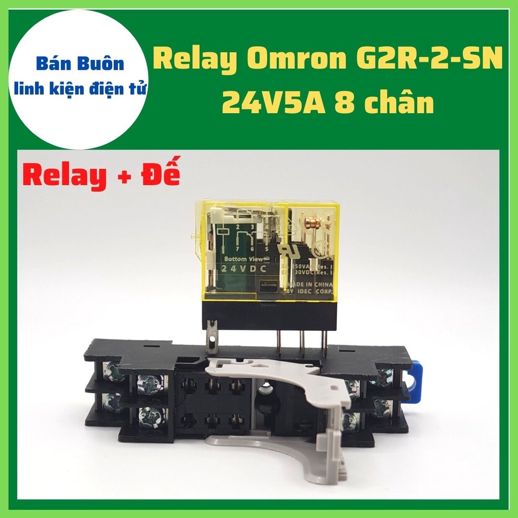 Relay 24V 8 chân, role 24V G2R-2-SN, IDEC