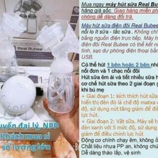 Máy hút sữa điện đôi Real Bubee xuất Anh