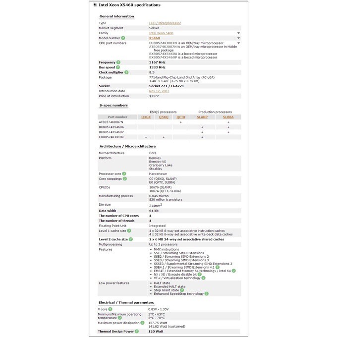 Bo Mạch Chủ X5460 3.16ghz 12m 1333mhz Cpu Lga 775 | BigBuy360 - bigbuy360.vn