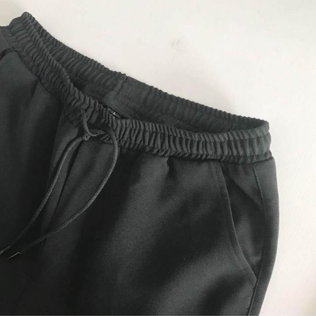 Quần baggy thun đen basic nam nữ Pexigen form suông rộng Unisex kèm ảnh thật