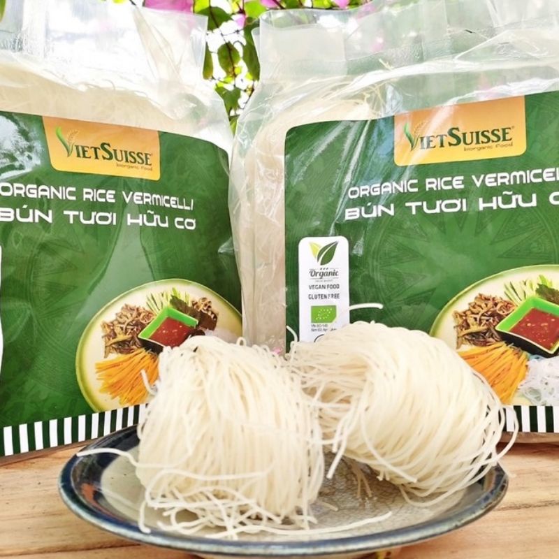 Bún tươi hữu cơ sấy khô Vietsuisse 70gr ( Túi 15 vắt)