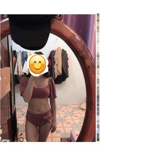 Bikini hồng tay phồng công chúa