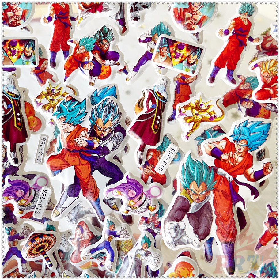 ❀ Sticker Dán Phần Thưởng Nhân Vật Hoạt Hình DRAGON BALL Q-1 ❀ 1 Miếng Dán Bong Bóng 3D Bằng PVC Chống Nước
