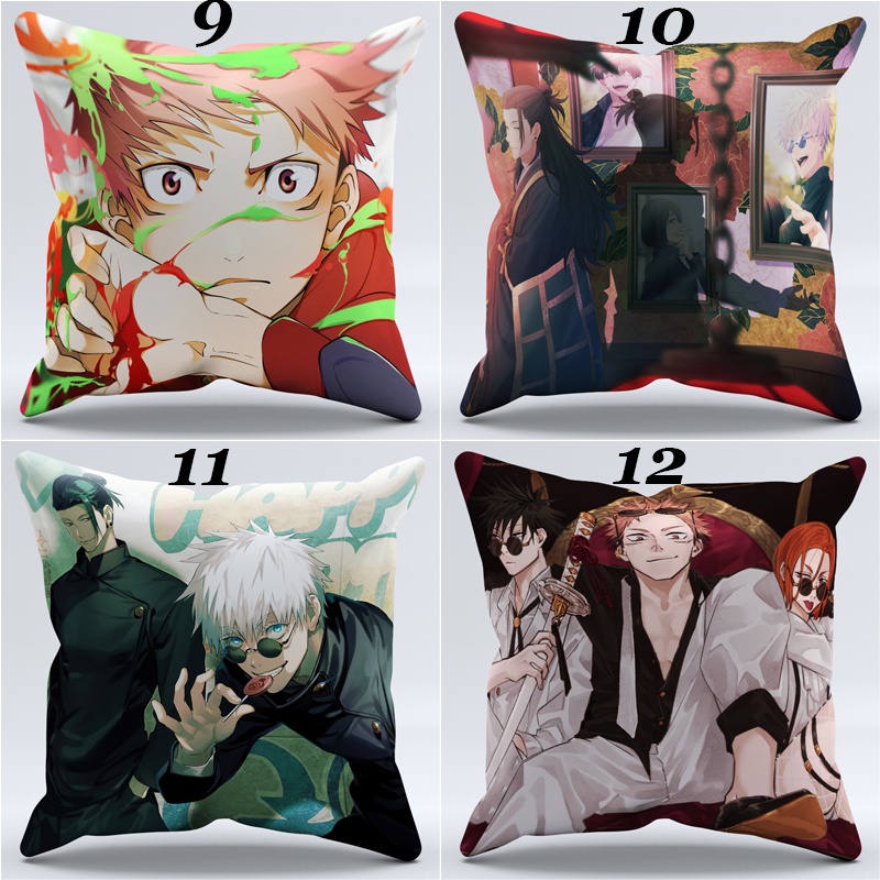 Vỏ Gối Đơn In Hình Anime Jujutsu Kaisen Bằng Polyester Trang Trí Nhà Cửa