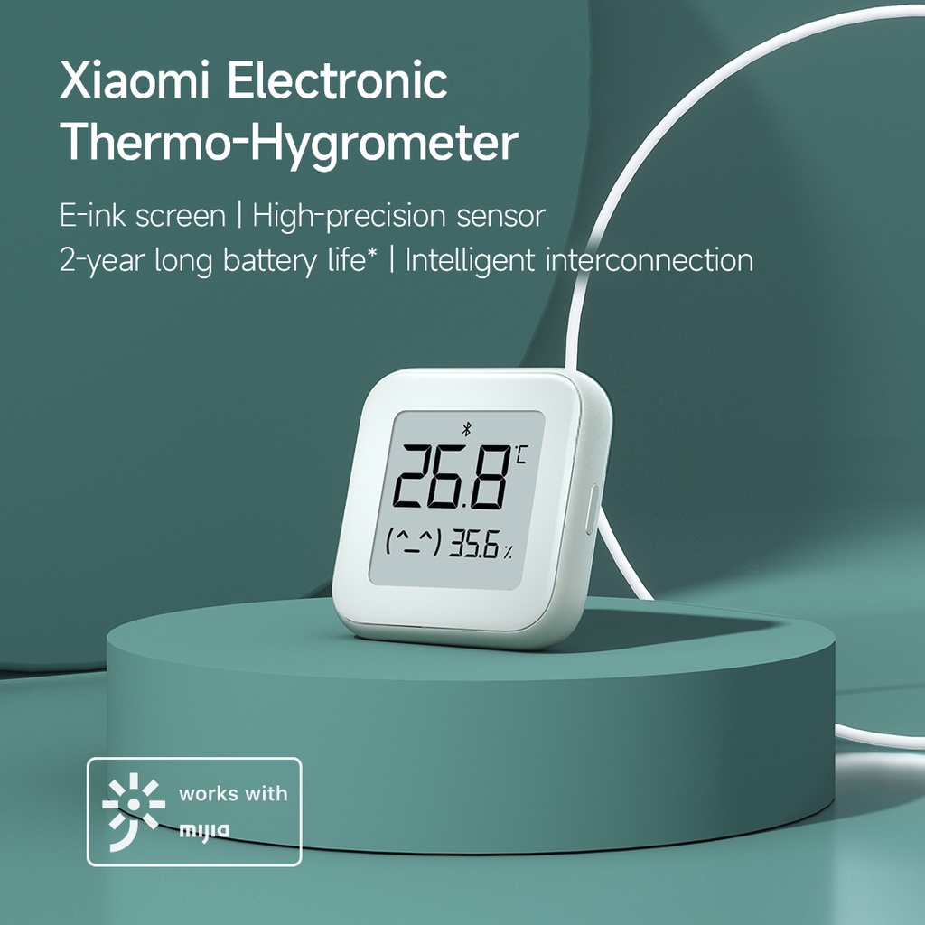 Xiaomi Youpin Thiết Bị Cảm Biến Nhiệt Độ Và Độ Ẩm Thông Minh   Với Màn Hình E-Iink