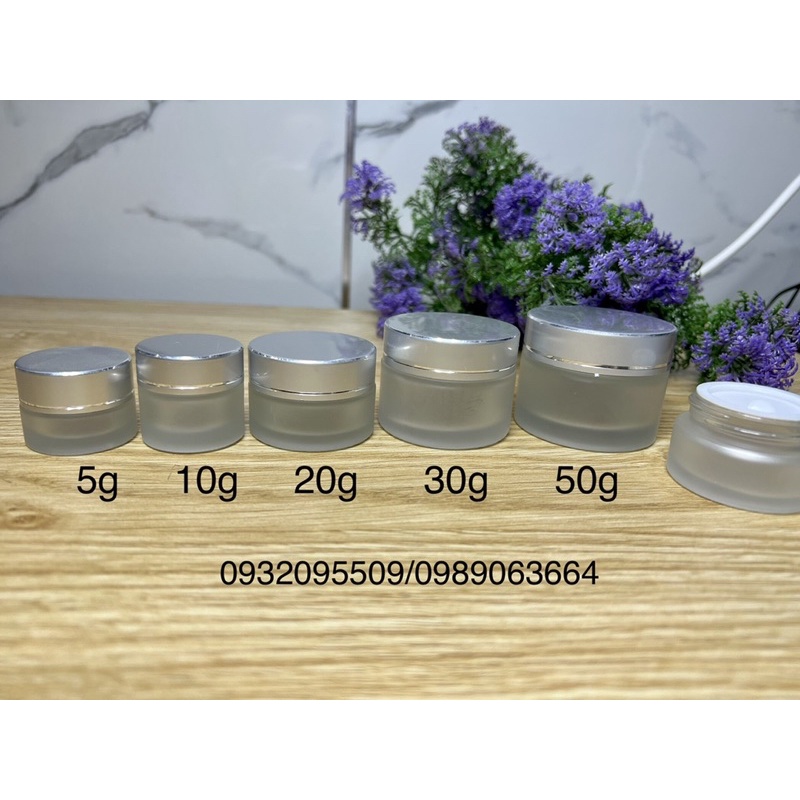 Hũ 5g 10g thuỷ tinh đựng mỹ phẩm