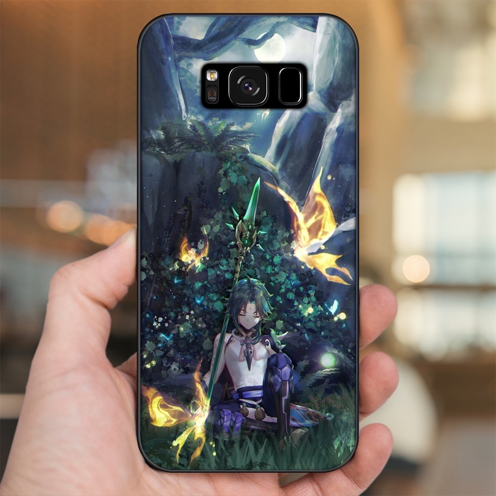 Ốp lưng Samsung S8, S8 Plus viền đen in hình Xiao Genshin Impact