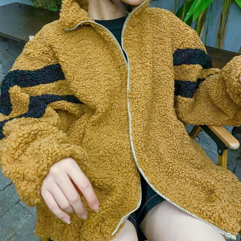 Áo Khoác Bông Form Rộng Phong Cách Hàn Quốc