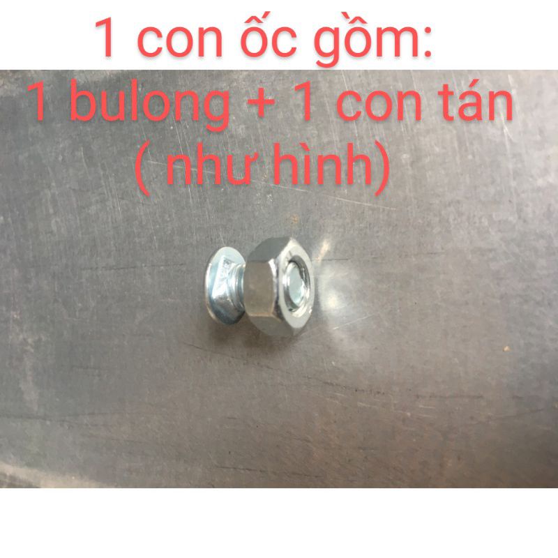 Ốc bulong bắt siết kệ V lỗ 1 bịch ,ốc 8x12mm và ốc 8x20mm