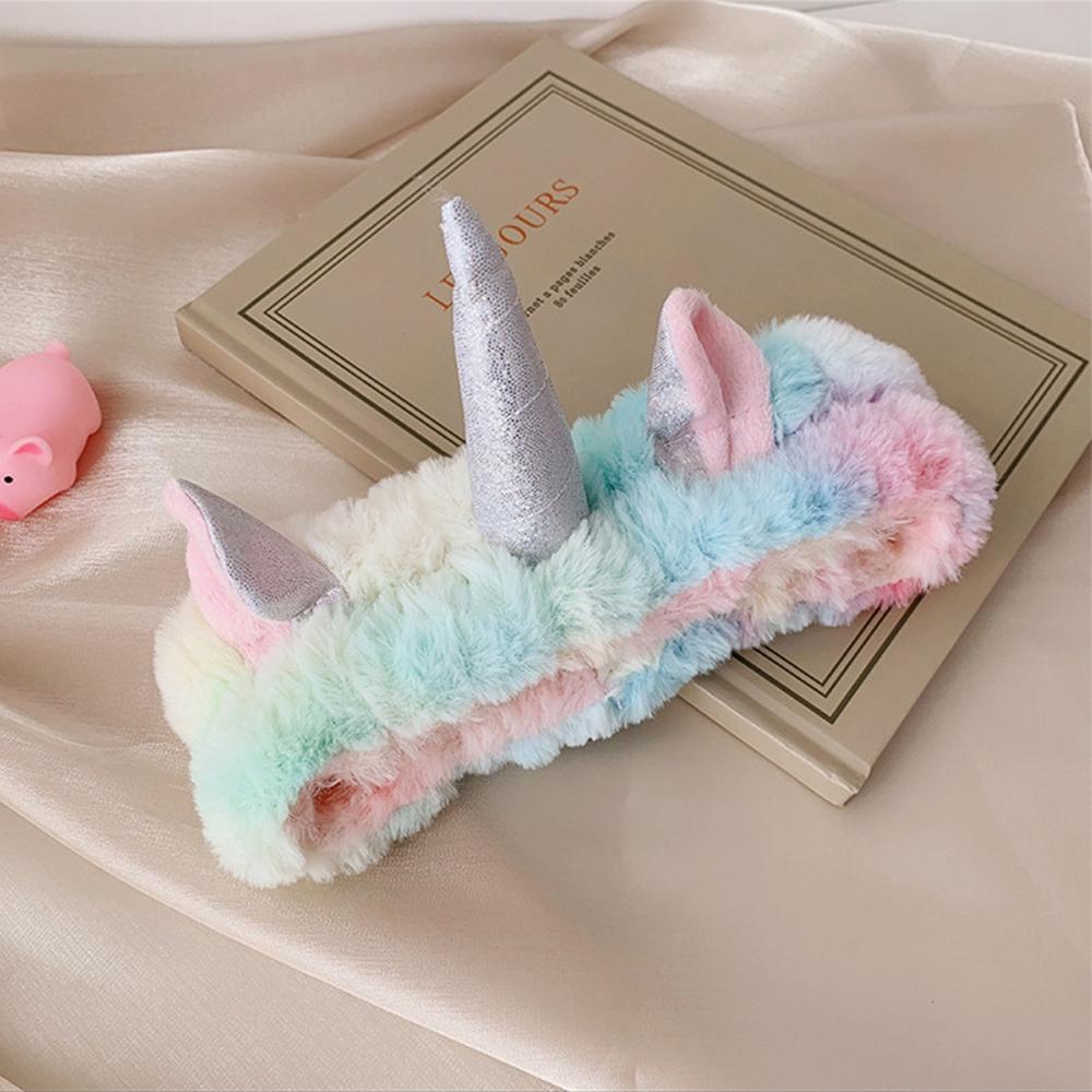 TWINKLE Băng Đô Cài Tóc Rửa Mặt Bằng Lông Cừu San Hô Hình Kỳ Lân Lấp Lánh Dễ Thương Vui Nhộn Hợp Thời Trang