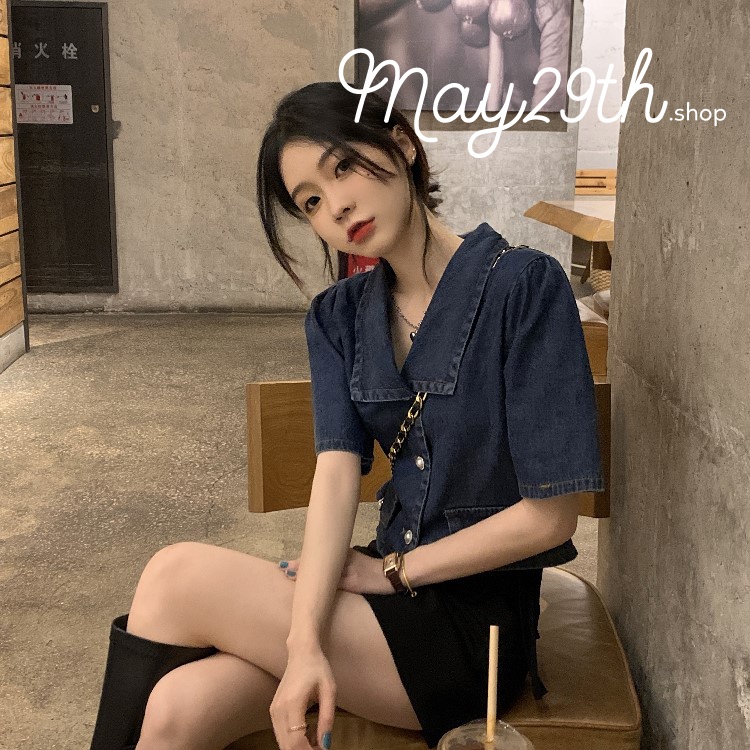 May29th.shop Áo bò denim tay lỡ siêu phong cách
