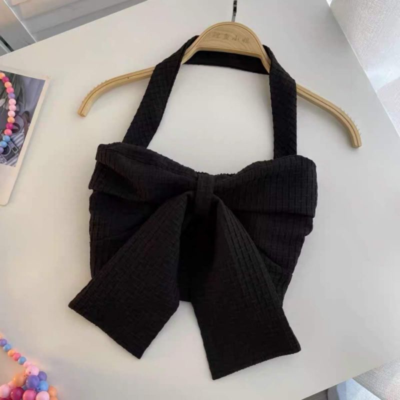 Áo nơ croptop dây buộc cổ hàng QC