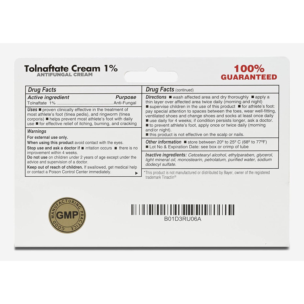 Globe Tolnaftate 1% Antifungal Treatment 30g - Kem bôi chống nấm chân, nấm da và hắc lào