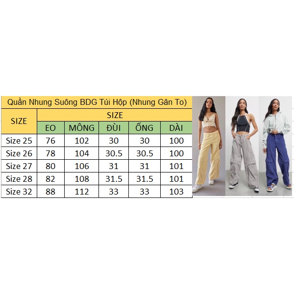 Quần Suông Nhung Gân To BDG Dơ Nhẹ Túi Hộp - 3643