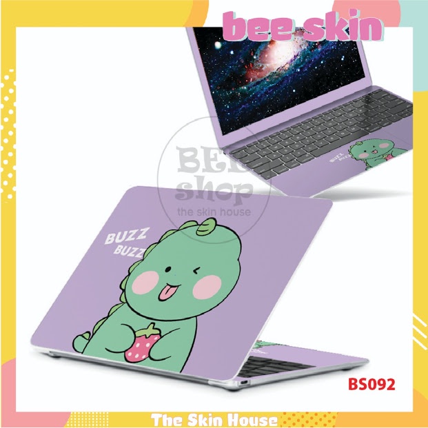 Skin dán laptop BEE SKIN mẫu Dinosaur cho Macbook/HP/ Acer/ Dell /ASUS/Lenovo/Toshiba