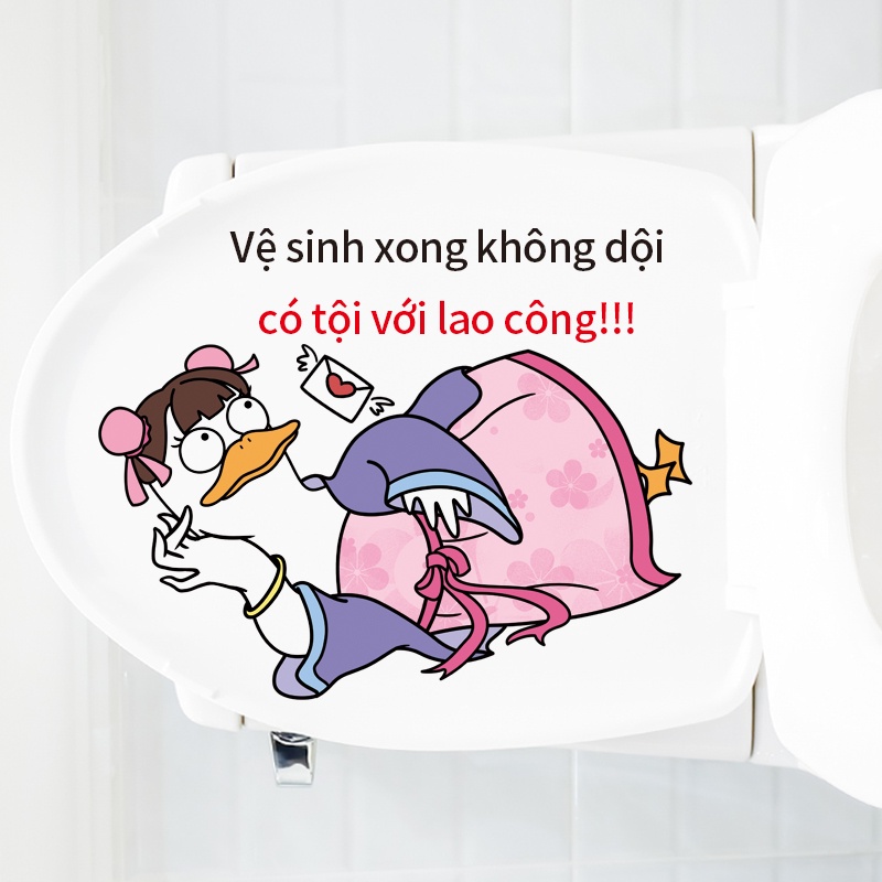 Tấm dán trang trí bồn cầu ngộ nghĩnh