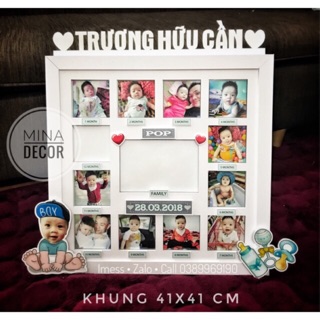 🌼 KHUNG 12THÁNG + Chibi số 1 bé BEN + Chân khung A 🌼