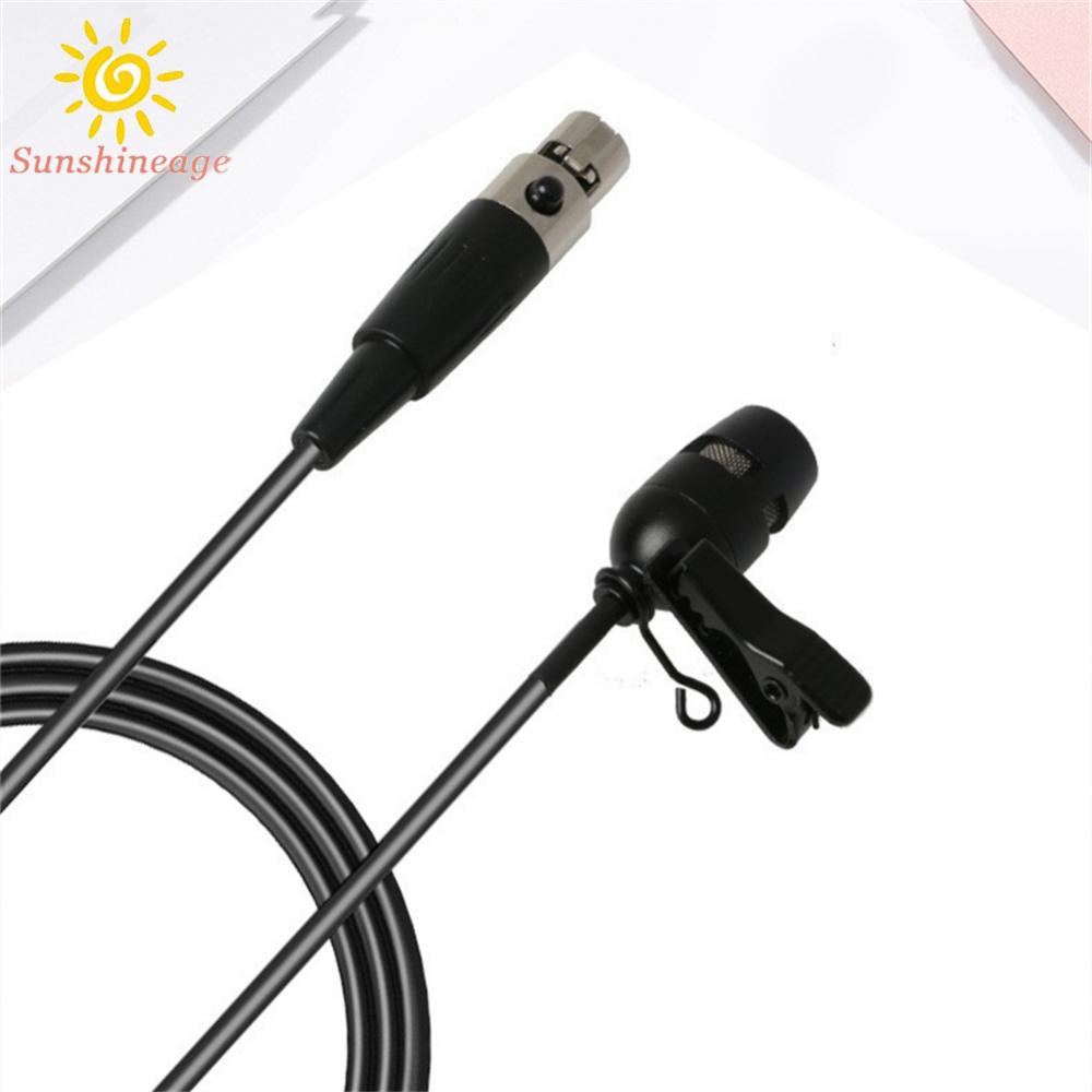 SUNAGE- ~4Pin-XLR 3.5MM Lavalier Lapel Microphone For Sennheiser For Shure Wireless Black【SUNAGE-HOT Fashion】