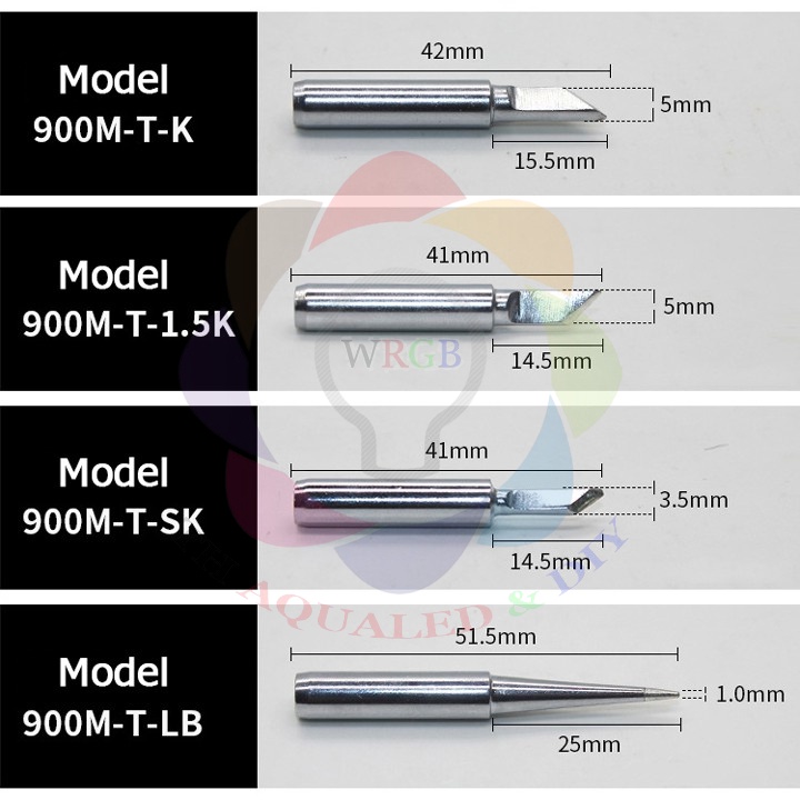 Đầu mũi hàn 900M Đồng các loại, dùng cho mỏ hàn 936, Hakko 907,...