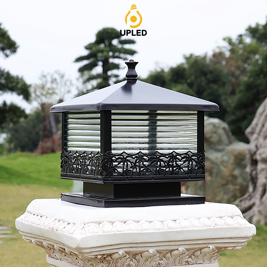 Đèn trụ cổng mái chùa Chống Nước Upled Chống Nước Trang Trí Cột Cổng Hợp Kim Sắt Tĩnh Điện