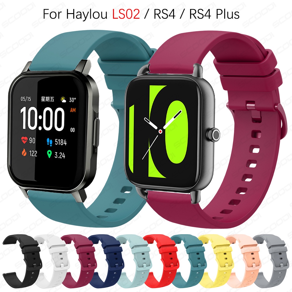 Dây Đeo Silicone 20mm Thay Thế Cho Đồng Hồ Thông Minh Haylou Smart Watch 2 LS02 / RS4 / RS4 Plus
