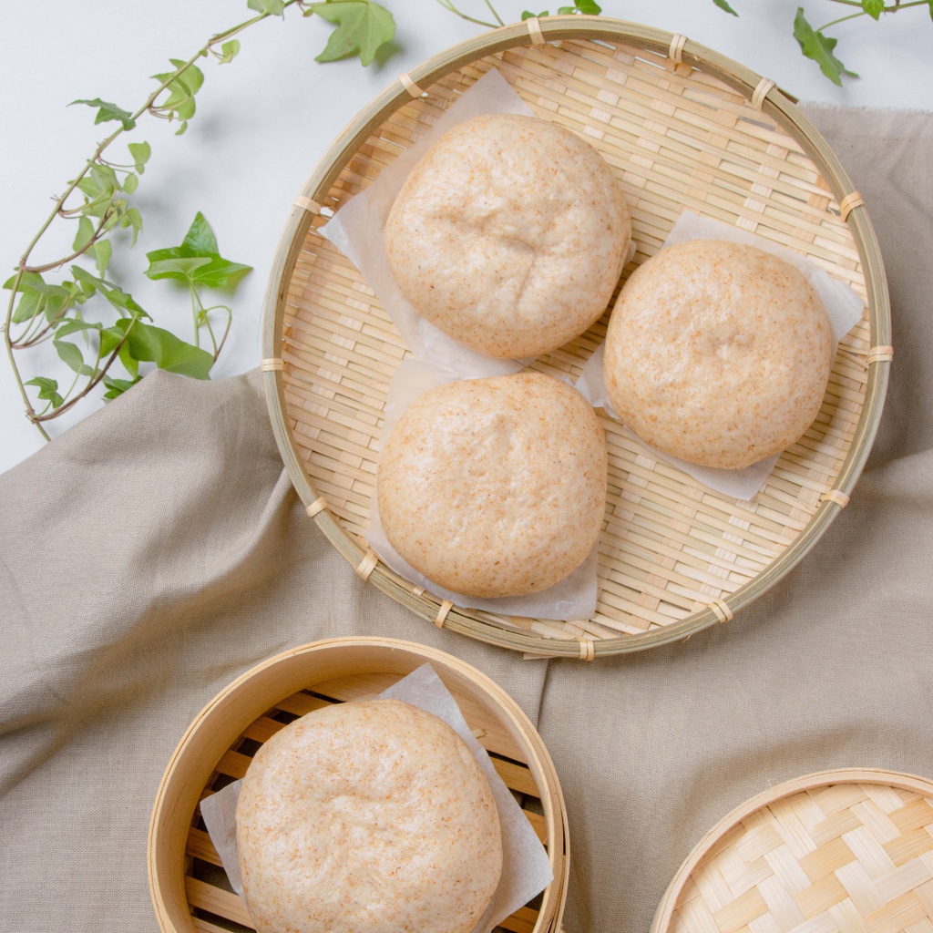 Bánh Bao Nguyên Cám Nhân Gà Nấm Xé Sợi Set 5 Bánh