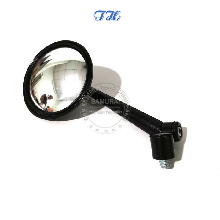 Kính chiếu hậu xe máy thời trang mẫu tròn cầu lồi góc nhìn rộng Chân 10li Gen Thuận gắn chân kính cho Wave, Winner,....