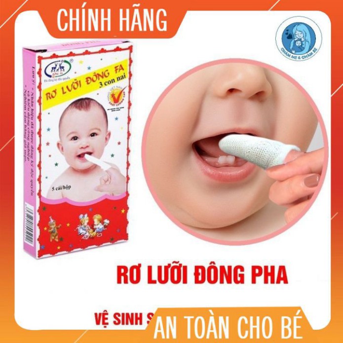 [COMBO 10 HỘP] Rơ Lưỡi Cho Bé ĐÔNG FA - Dụng Cụ Vệ Sinh Lưỡi, Nướu, Răng Miệng Cho Trẻ Sơ Sinh, An Toàn, Sạch Sẽ