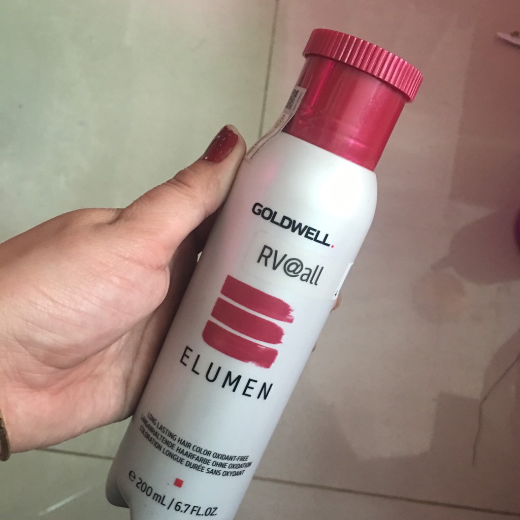 MÀU NHUỘM ĐỎ TÍM - MÀU NHUỘM PHỦ BÓNG VẬT LÝ TỰ CÂN BẰNG GOLDWELL ELUMEN 200ML