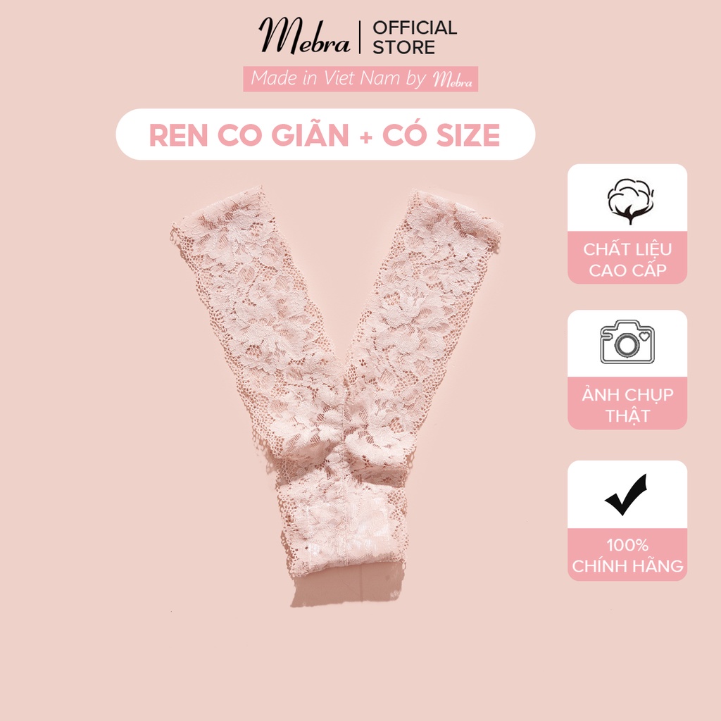 Quần lót ren lọt khe nữ chữ Y ren mềm nude hồng co giãn đáy cotton kháng khuẩn gợi cảm sexy cao cấp có size Mebra A008