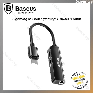 Bộ chuyển cổng Lightning sang 2 cổng Lightning +1 cổng Audio AUX 3.5mm Baseus L52 cho iPhone/ iPad