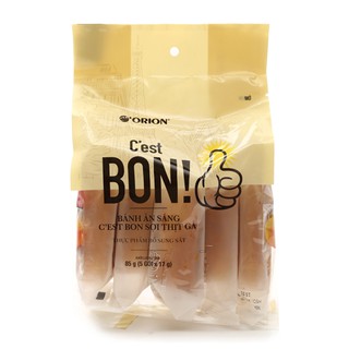 Bánh ăn sáng sợi thịt gà C'est Bon Orion gói 85g (5 cái x 17g)