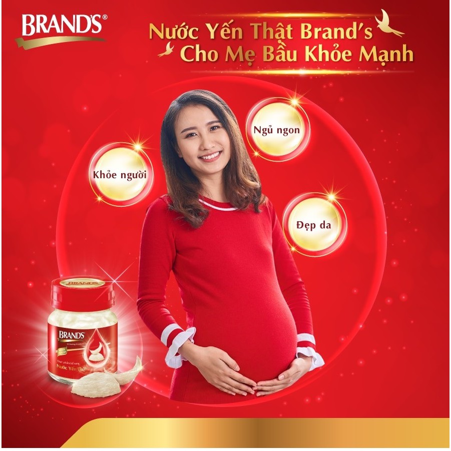 Hộp 6 hũ Nước yến thật Brand's đường phèn/ không đường 70ml Thái lan