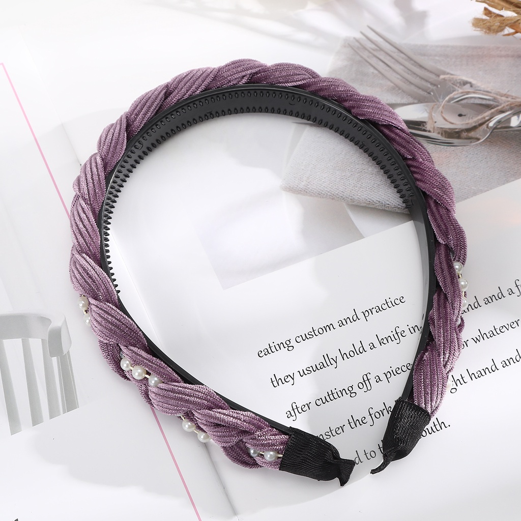 Haimeikang Phụ kiện tóc thời trang cho nữ Mũ cài tóc bện ngọc trai