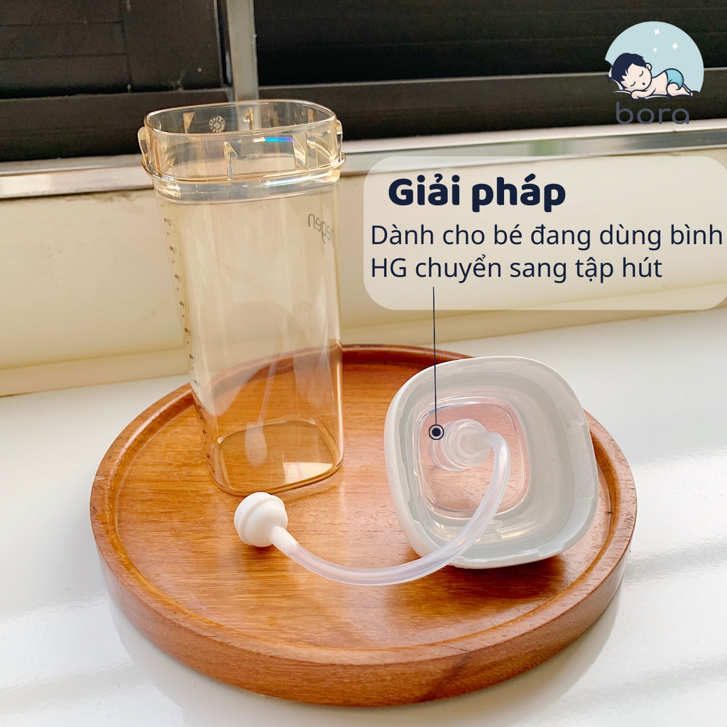Ống tập hút hút bình sữa, dây ti sữa hoàng gia HG, giúp bé có thể ti bình ở mọi tư thế đứng, ngồi, nằm - My Baby
