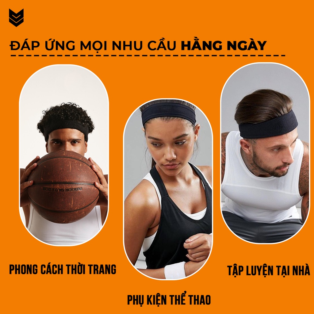 Băng đô thể thao Redikick chống trượt, chặn mồ hôi, co giãn headband tập Gym, bóng rổ, bóng đá, chạy bộ, bóng chuyền